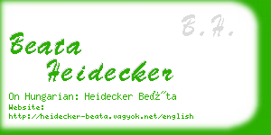 beata heidecker business card